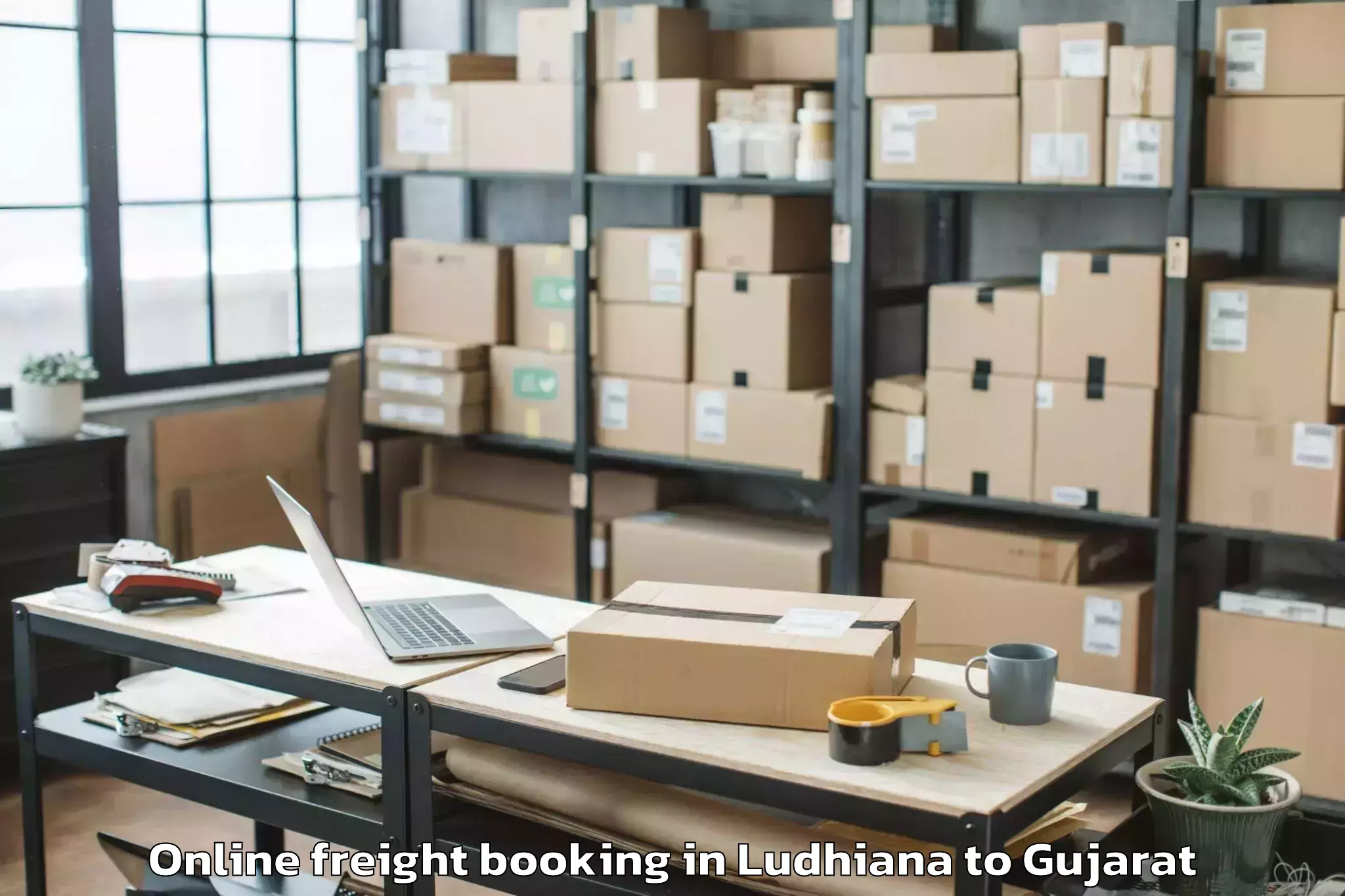 Quality Ludhiana to Delvada Online Freight Booking